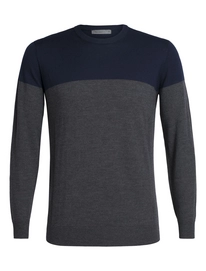 Jumper Icebreaker Men Shearer Crewe Sweater Midnight Navy Char Heather