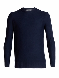 Pull Icebreaker Men Waypoint Crewe Sweater Midnight Navy