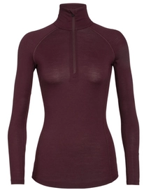 Longsleeve Icebreaker Women 150 Zone LS Half Zip Redwood