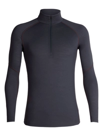 Ondershirt Icebreaker Mens 150 Zone LS Half Zip Monsoon Chili Red