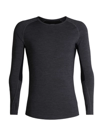 Funktionsunterhemd Icebreaker 200 Zone LS Crewe Jet Heather Black Herren