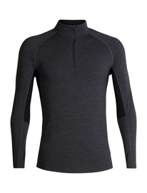 Funktionsunterhemd Icebreaker 200 Zone LS Half Zip Jet Heather Black Herren