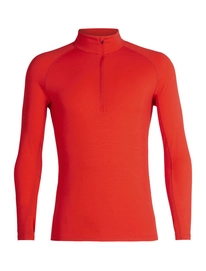 Ondershirt Icebreaker Mens 200 Zone LS Half Zip Chili Red Monsoon