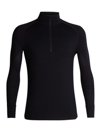 Undershirt Icebreaker Mens 260 Zone LS Half Zip Black Chili Red