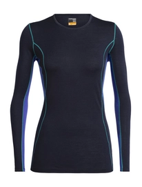 Longsleeve Icebreaker Women 200 Oasis Deluxe LS Crewe Midnight Navy Mystic
