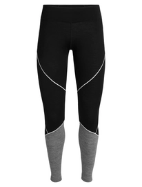 Legging Icebreaker Women 200 Oasis Deluxe Black Gritstone Heather