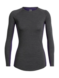 T-shirt à Manches Longues Icebreaker Women 200 Zone LS Crewe Jet Heather Lotus
