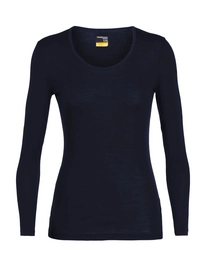 Langarmshirt Icebreaker 175 Everyday LS Scoop Midnight Navy Damen