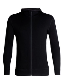 Fleecejacke Icebreaker Elemental LS Zip Hood Schwarz Herren