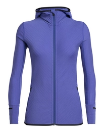 Gilet Icebreaker Women Descender LS Zip Hood Mystic