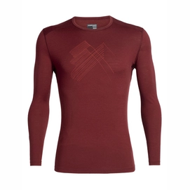 Longsleeve Icebreaker Men 200 Oasis LS Crewe Snap Head Cabernet