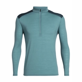 Ski Sweatshirt Icebreaker Men Amplify LS Half Zip Blue Spruce Nightfall