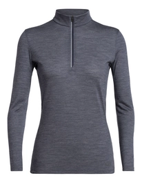 Ski Sweatshirt Icebreaker Women Amplify LS Half Zip Panther Heather