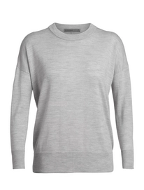 Pull Icebreaker Women Shearer Crewe Sweater Steel Heather