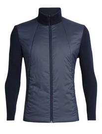 Jas Icebreaker Men Lumista Hybrid Sweater Midnight Navy