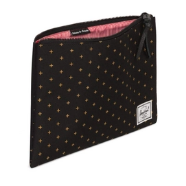 Clutch Herschel Supply Co. Network Large Black Gridlock Gold