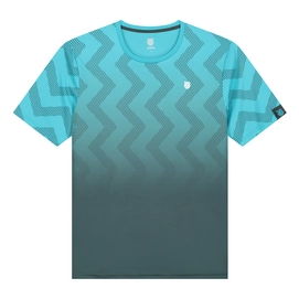 Tennisshirt K Swiss Men Hypercourt Print Crew Scuba Blue Dark Shadow