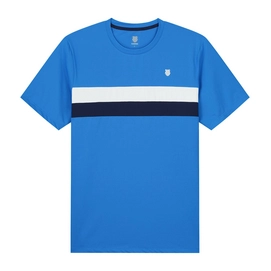 T-shirt de Tennis K Swiss Men Core Team Stripe Crew French Blue-S