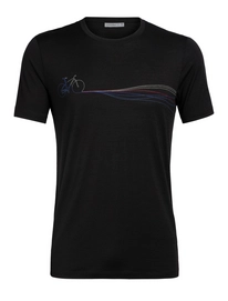 T-Shirt Icebreaker Men Tech Lite SS Crewe Cadence Paths Black