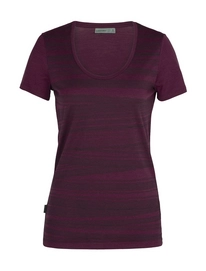 T-Shirt Icebreaker Femmes Tech Lite SS Scoop 1000 Lines Brazilwood