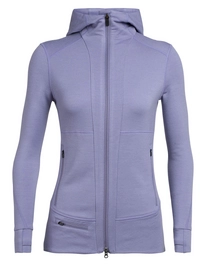 Hoodie Icebreaker Women Quantum II LS Zip Hood Orchid