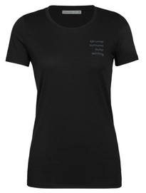 T-Shirt Icebreaker Tech Lite SS Low Crewe Global Warming Black Damen