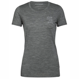 T-Shirt Icebreaker Tech Lite SS Low Crewe Global Warming Gritstone Heather  Damen
