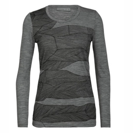Longsleeve Icebreaker Women Tech Lite LS Low Crewe Melt Layers Gritstone Heather