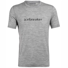 T-Shirt Icebreaker Men Tech Lite SS Crewe Icebreaker Wordmark Metro Heather