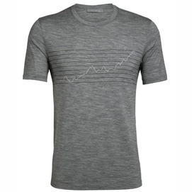 T-Shirt Icebreaker Tech Lite SS Crewe Global Heat Index Gritstone Heather Herren