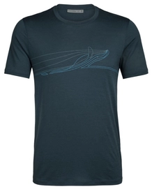 T-Shirt Icebreaker Men Tech Lite SS Crewe Single Line Whale Nightfall
