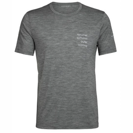 T-Shirt Icebreaker Tech Lite SS Crewe Global Warming Gritstone Heather Herren