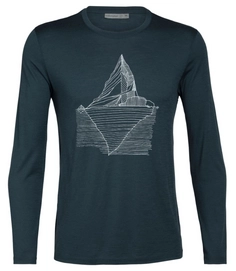Shirt Icebreaker Tech Lite LS Crewe Oneberg Midnight Navy Herren