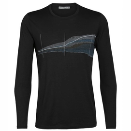 Shirt Icebreaker Tech Lite LS Crewe Impact Timeline Black Herren