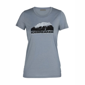 T-Shirt Icebreaker Women Tech Lite SS Low Crewe Icebreaker Mountain Gravel