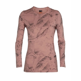 Ondershirt Icebreaker Women Nature Dye 200 Oasis LS Crewe IB Glacier Heart