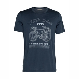 T-Shirt Icebreaker Men Tech Lite SS Crewe Tour Club 1995 Serene Blue