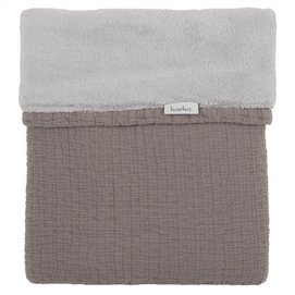 Babydeken Koeka Elba Teddy Taupe Silver Grey