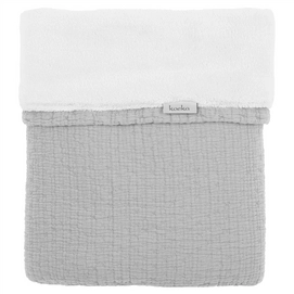 Babydeken Koeka Elba Teddy Silver Grey White