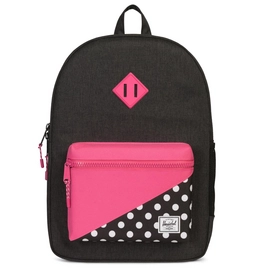 Rugzak Herschel Supply Co. Heritage Youth XL Black Polka Dot Fandango Pink