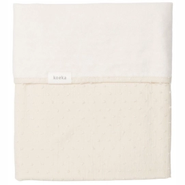 Ledikantdeken Koeka Cotton Fleece Napa Warm White-100 x 150 cm