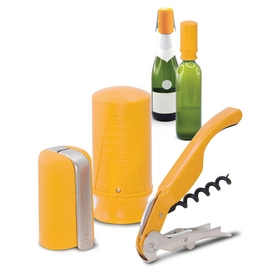 Wijn/Champagne Pulltex Set 3-Delig Geel