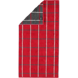 Handtuch Cawö Square Karo Red (3er Set)