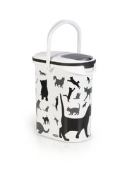 Voercontainer Curver Katten Kunststof Zwart/Wit 10 Liter