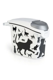 Voercontainer Curver Katten Kunststof Zwart/Wit 15 Liter