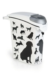 Voercontainer Curver Kunststof Zwart/Wit 23 Liter