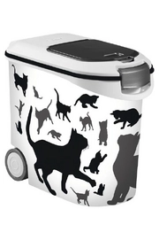 Voercontainer Curver Katten Kunststof Zwart/Wit 35 Liter