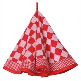 Keukendoek Elias Pompdoek Round Red (set van 2)