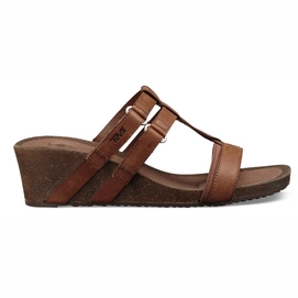 Teva Women Ysidro T Strap Wedge Brown
