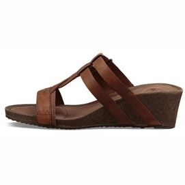 Teva Women Ysidro T Strap Wedge Brown